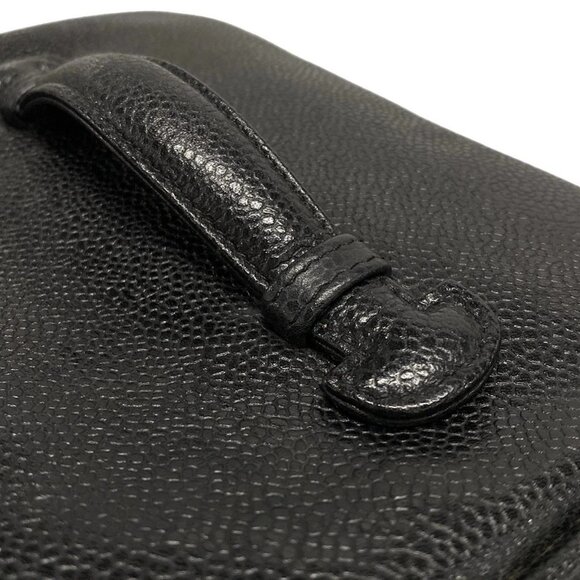 Auth CHANEL - A01997 Black Calfskin Vanity Bag Gold hardware - Picture 9 of 16